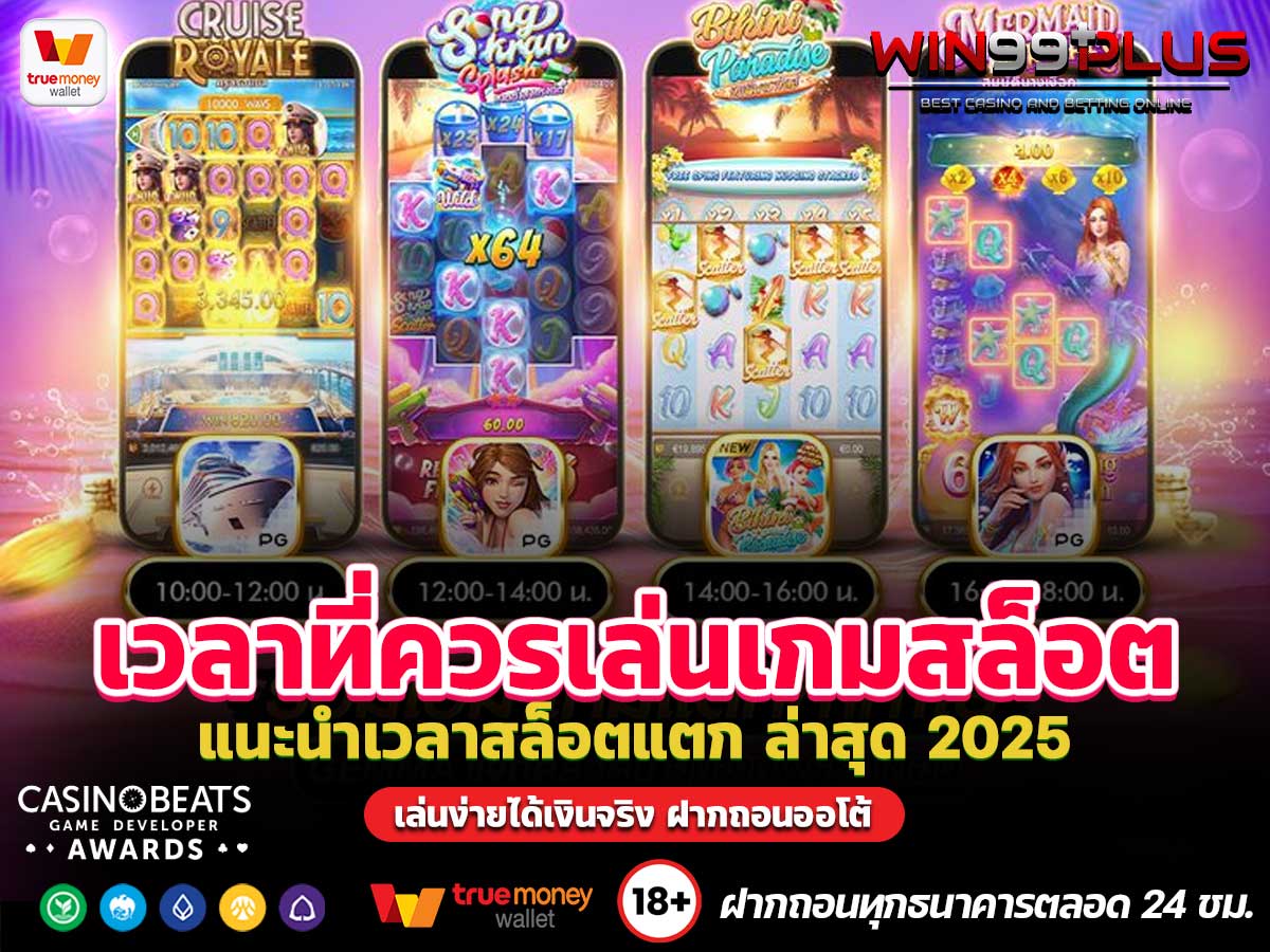 เวลาที่ควรเล่นเกมสล็อต