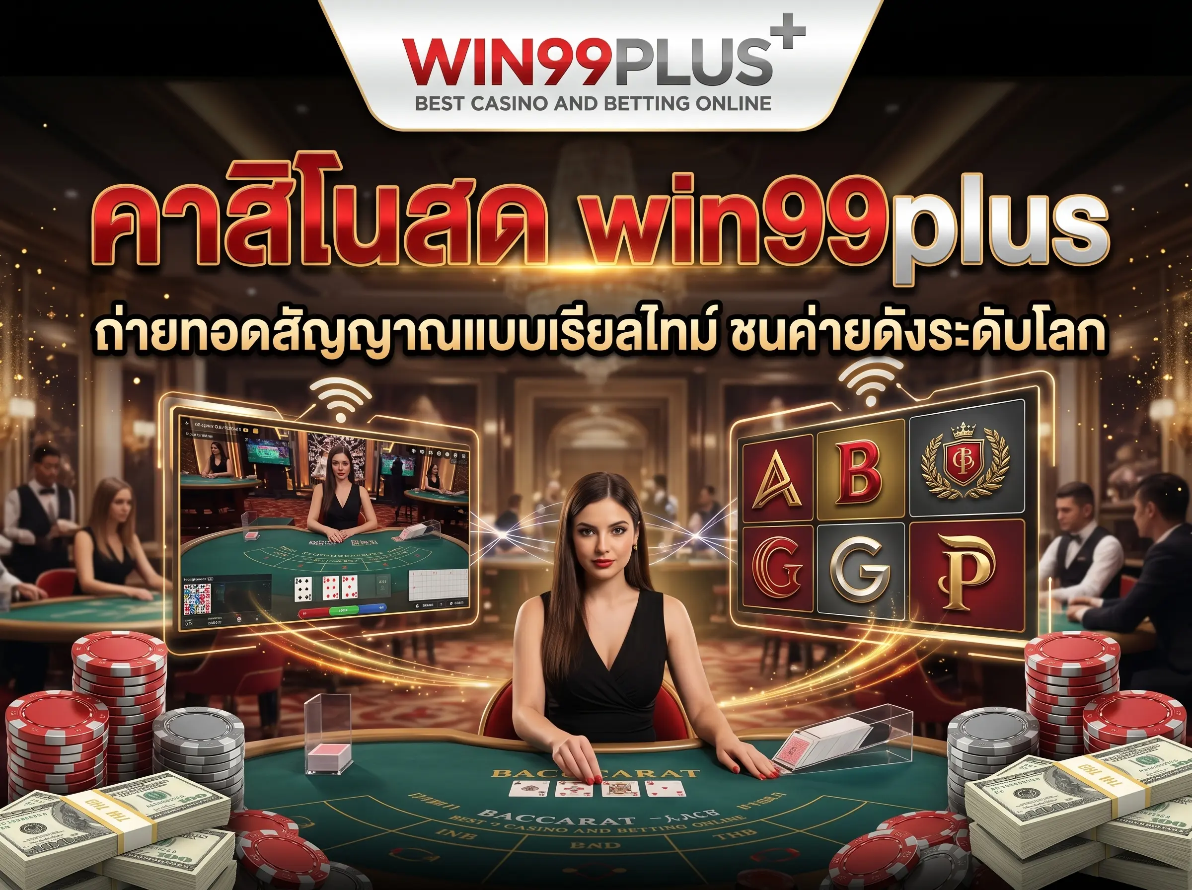 คาสิโนสด win99plus ถ่ายทอดสัญญาณแบบเรียลไทม์ ชนค่ายดังระดับโลก