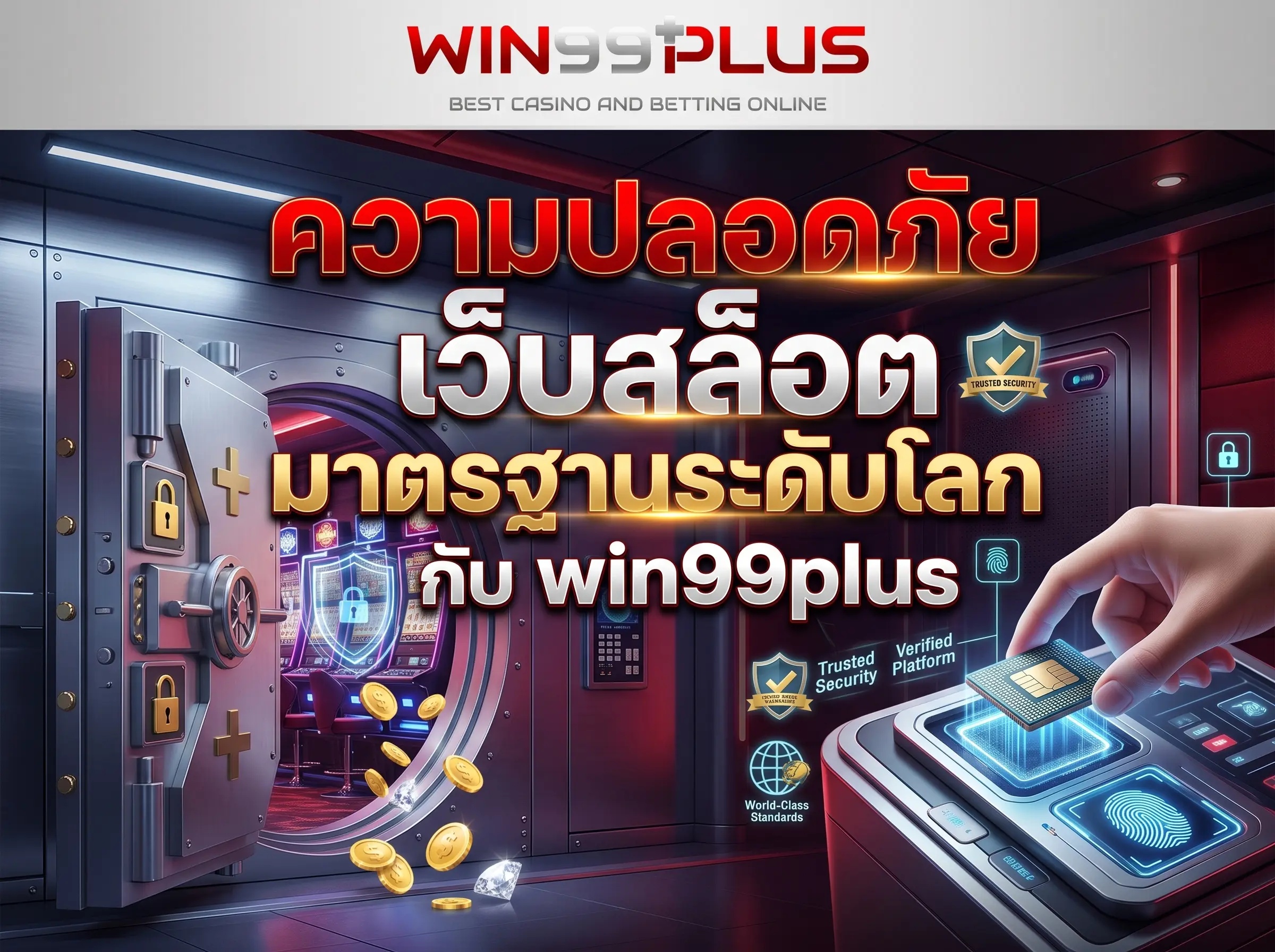 ความปลอดภัย เว็บสล็อต มาตรฐานระดับโลกกับ win99plus