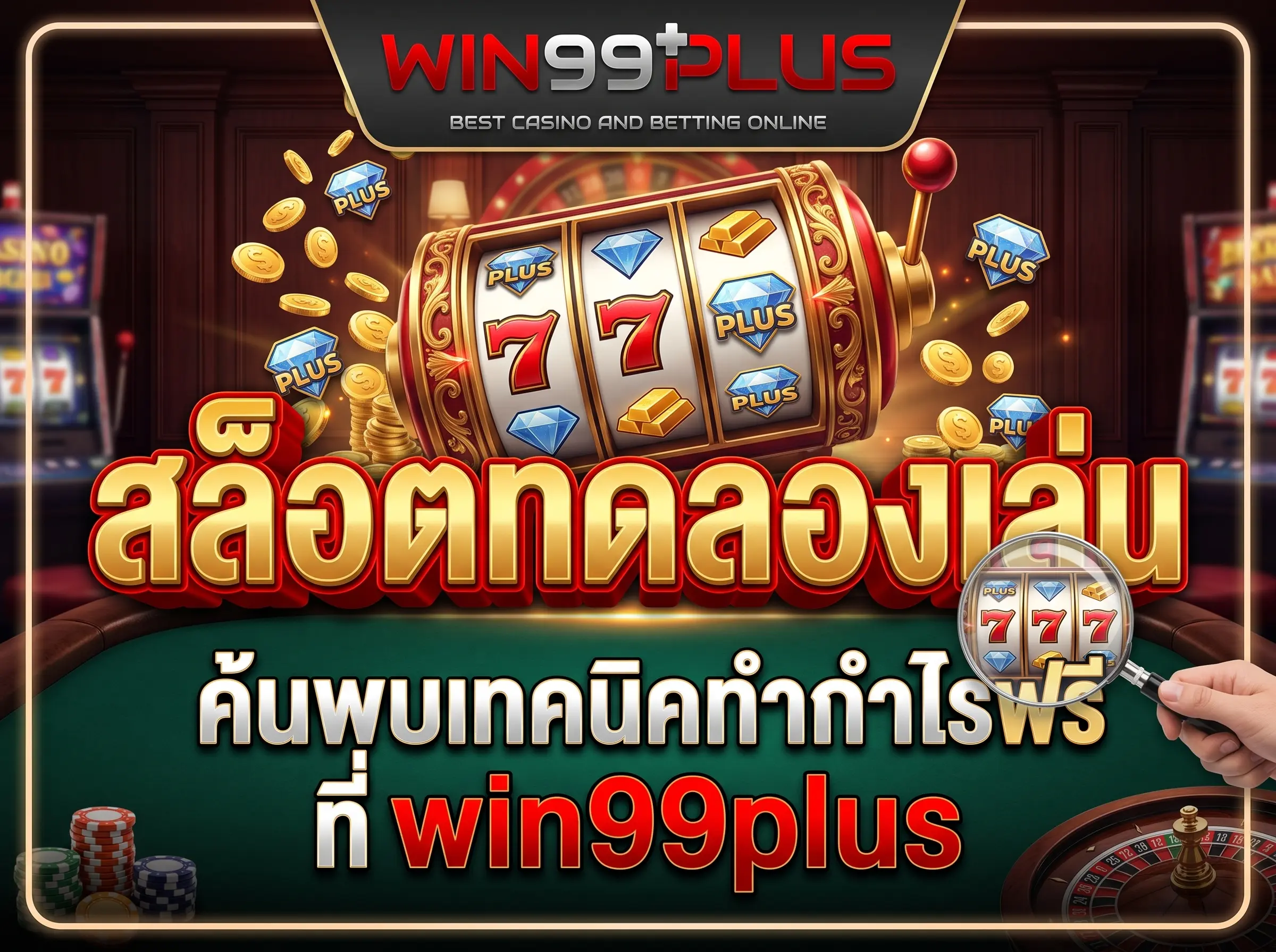 สล็อตทดลองเล่น ค้นพบเทคนิคทำกำไรฟรีที่ win99plus